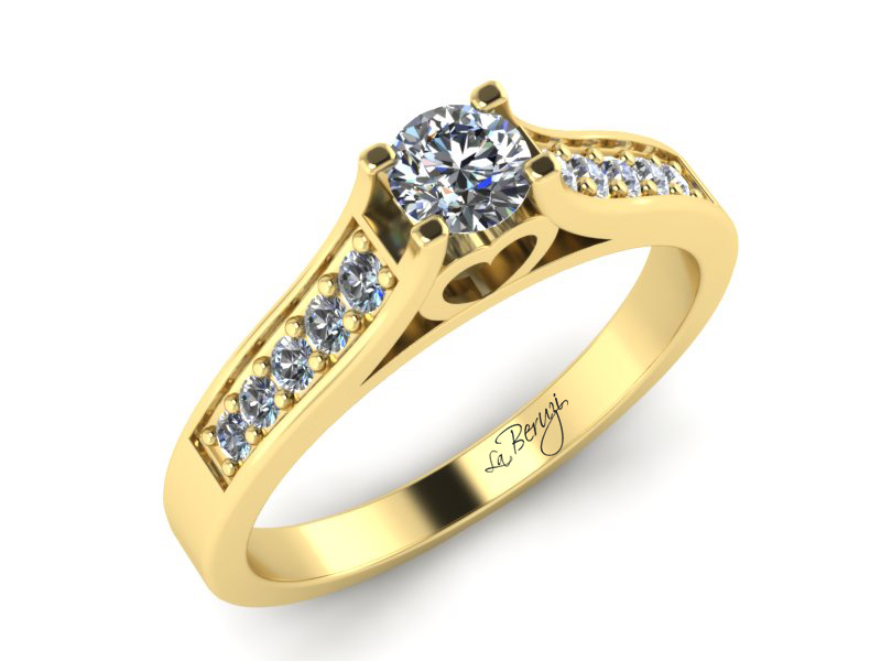 Inel de logodna din aur alb 14K cu diamante de 0,31 ct -MDA032d V3